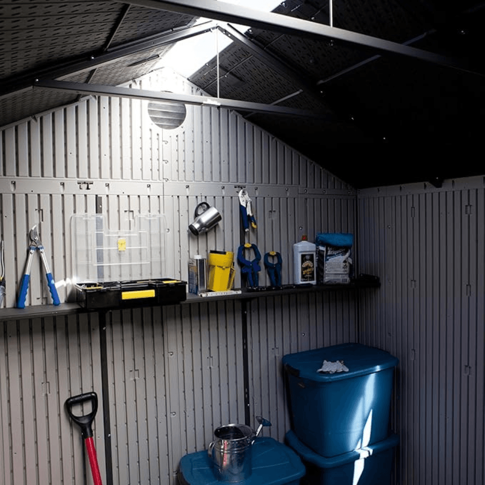 Lifetime 8′ x 10′ Outdoor Plastic Shed W/ Floor and Windows (60238)