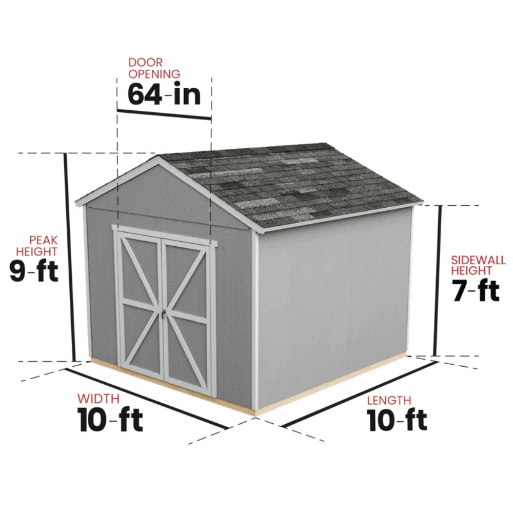 Rookwood 10 ft. W x 10 ft. D Wood Storage Shed With Floor